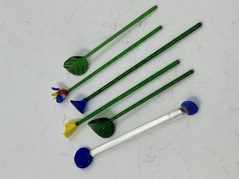 6 stk Coktail pinner i glass