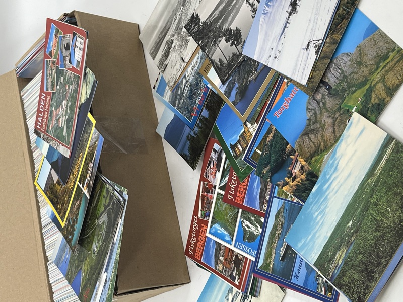 Ca 900 stk Flotte Norske postkort.