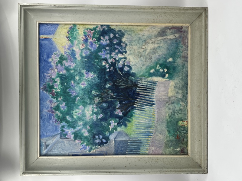 Flott oljemaleri på plate av Konrad Galaaen