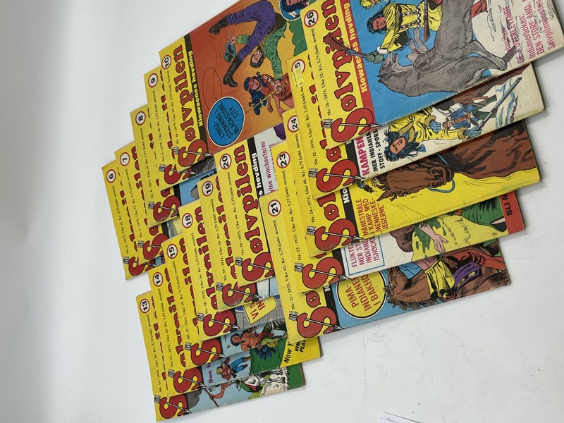 Tegneserie- 17 stk Sølvpilen fra 1975