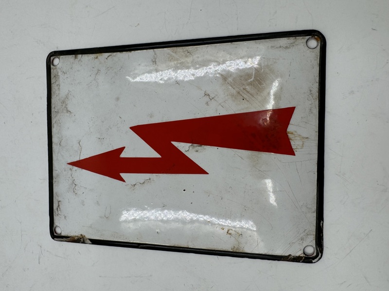 Gmlt Emaljeskilt 30-40 tall