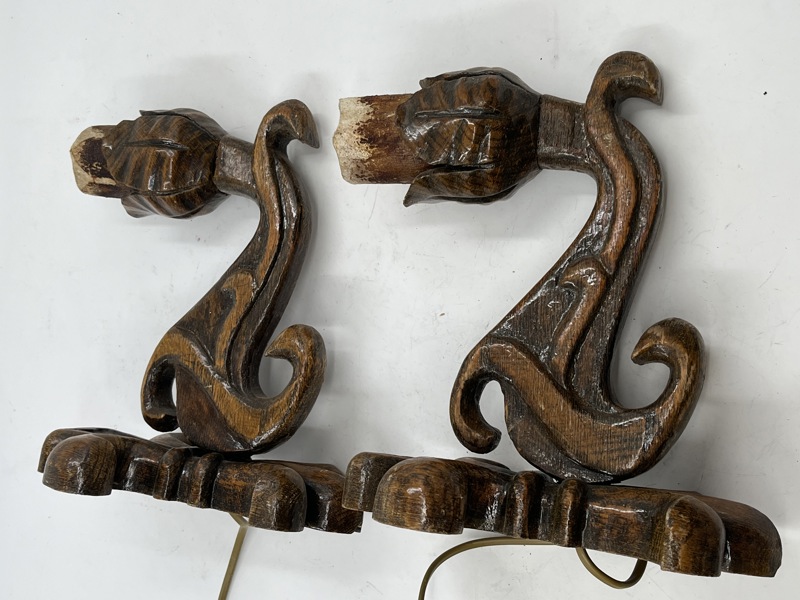 2 stk eldre trelampetter