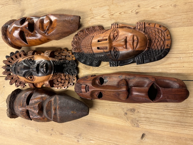 5 stk Afrikanske Masker