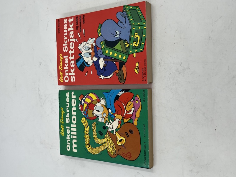 2 stk Onkel Skrue Pocket bøker