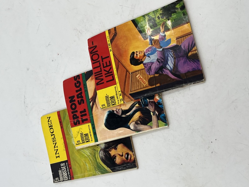 3 stk En lomme krim blader