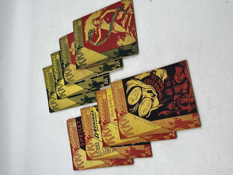 8 stk KKK meget uvanlige gml blader 50 øre