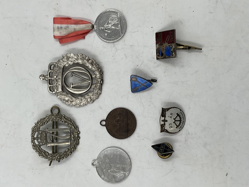 Artig lott m/ gml merker 9 stk 