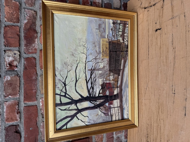 Flott oljemaleri på lerret av Curt Selmer.