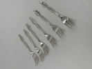 6 stk Kakegaffler i sølvplett
