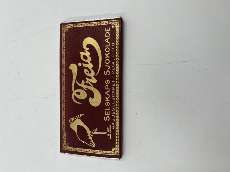 Orginal gml Freia utstillings sjokolade 