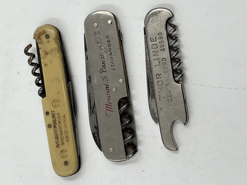 3 Gml Kniver m/ reklame