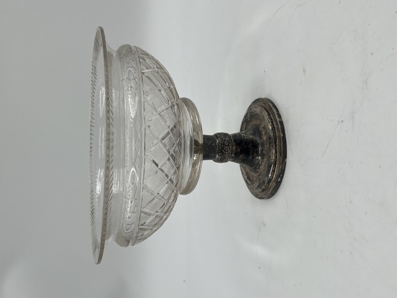 Stette fat gmlt m/ ant sølv fot 