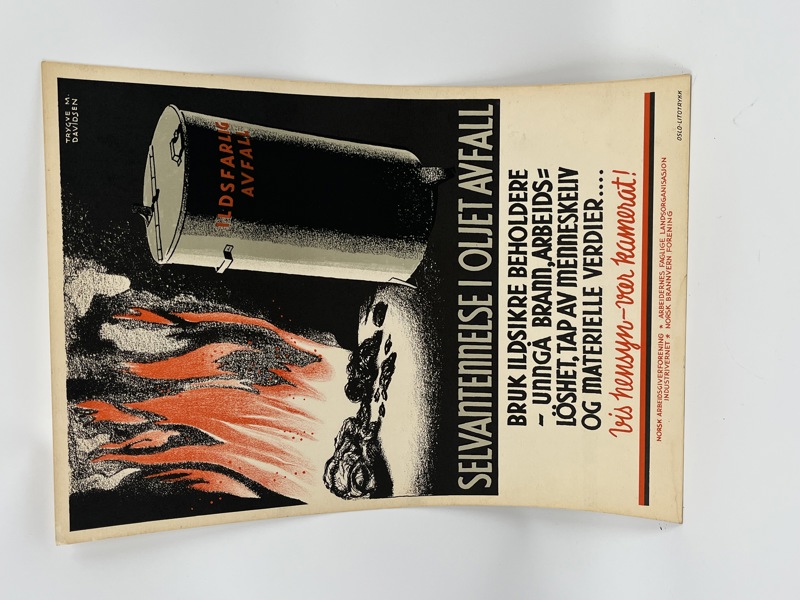 Plakat sjelden v/ avfall T.M. Davidsen