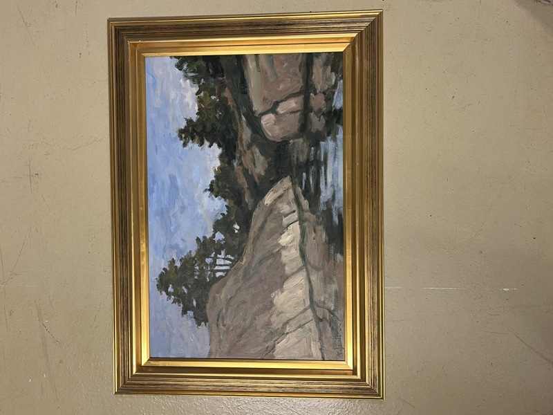 Flott Oljemaleri på plate Av Tore Juell