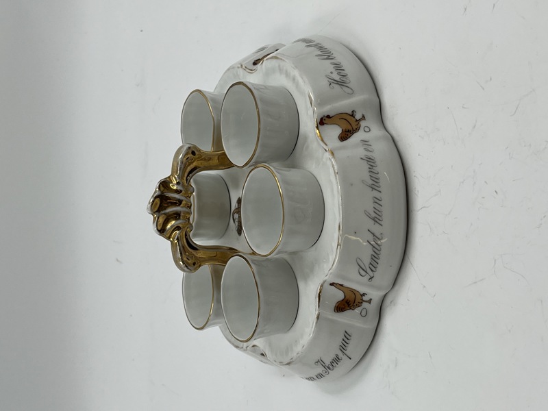 PP-Eggoppsats med dekor Kona på landet