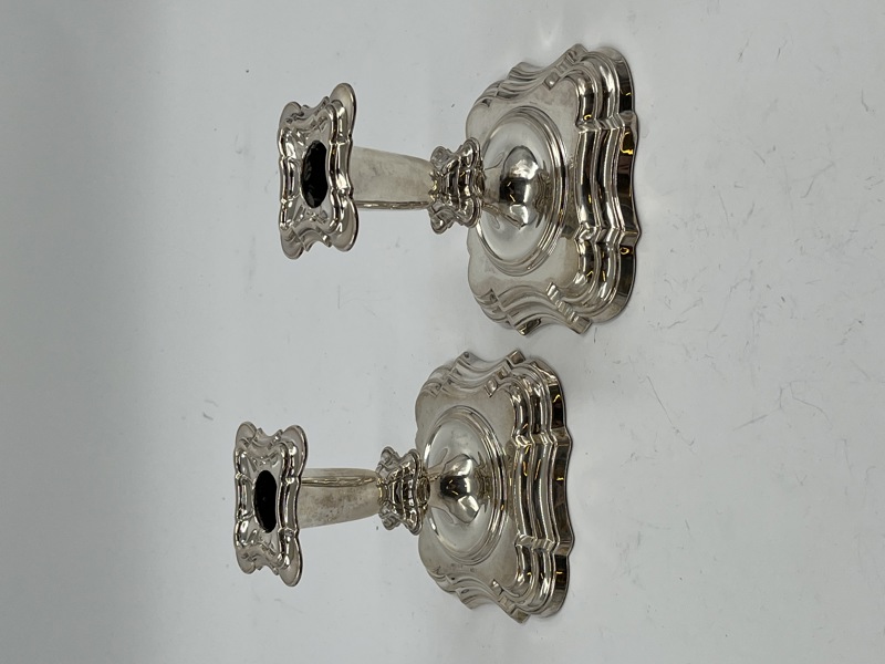 2 Stk Sølv Lysestaker