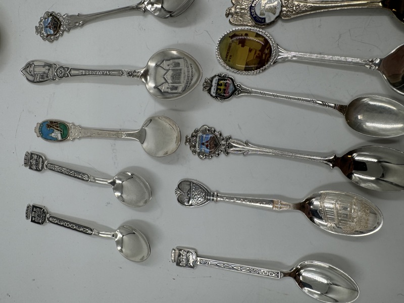 20 stk Souvenir skjeer i sølvplett