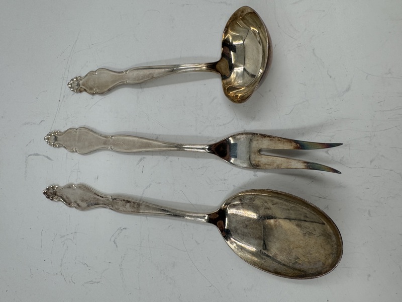 Sølvplett- Serveringsbestikk + sausøse