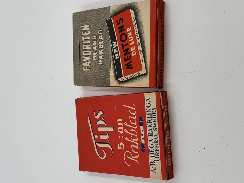 2 stk Uåpnet Barberblad esker