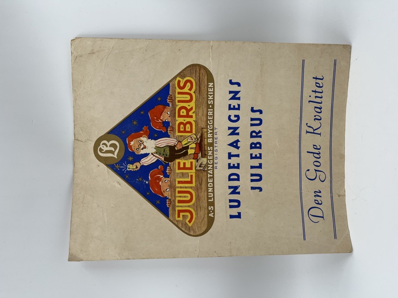 Sjelden Eldre papp plakat for Lundetangens Julebrus.