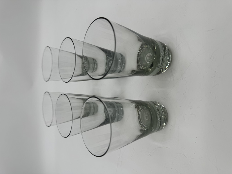 Hadeland- Tangen antikk grå 6 stk Farris glass