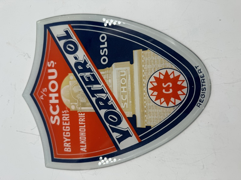 Schous Glasskilt 30-40 Tallet