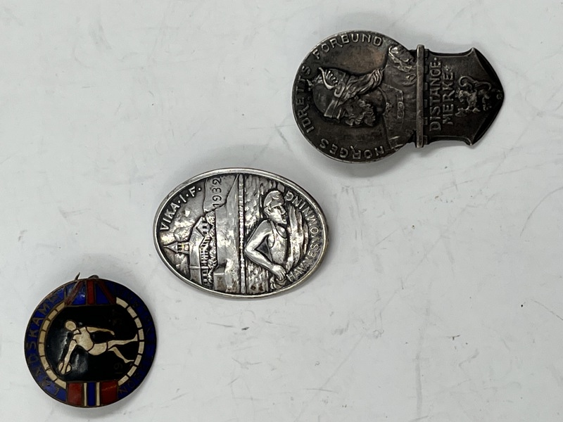 3 stk gml speielle sølvmerker