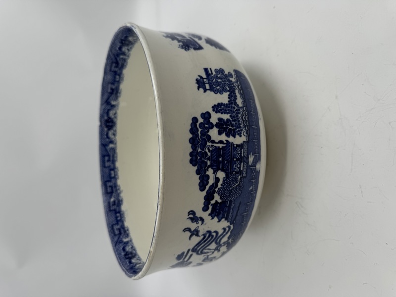 Egersund- gammel bolle med blå dekor i god stand