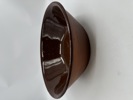 Stor Norsk brun glassert bakebolle i Terracotta 