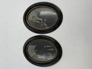 2 stk Ovale bilder