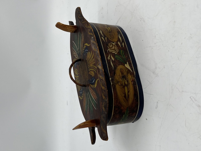 Liten Rosemalt Tine m/ lokk