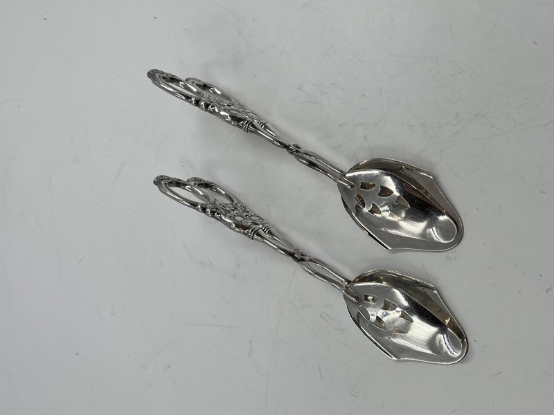 2 stk Smørbrødklyper i sølv