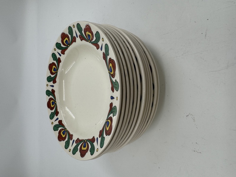 Egersund- 12 stk dype Tallerkner
i Bondemønster