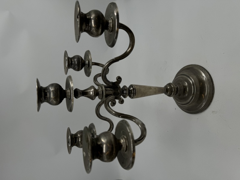 5 armet lysestake i tinn