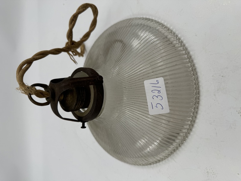 Gammel Glass Taklampe i pressglass