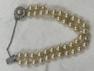 Kulturperlekjede m sølvlås
Dobbel perlearmbånd m/ sølvlås