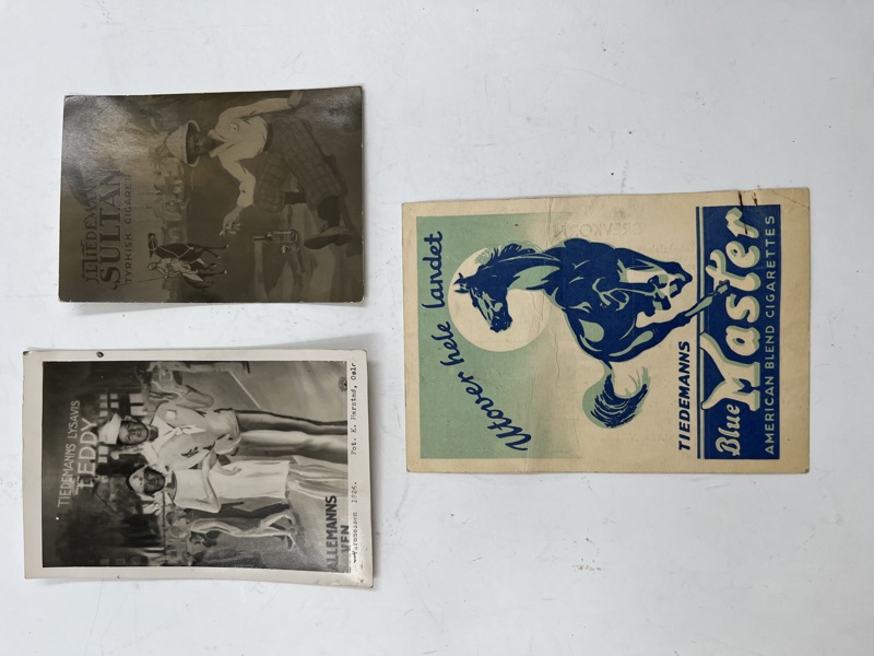3 Stk Tiedemanns Reklamekort