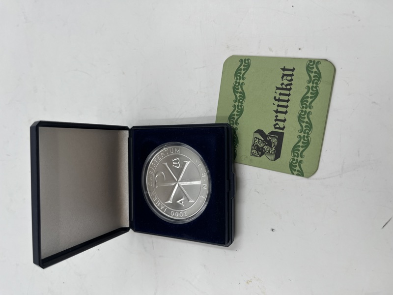 Tysk sølv Jubileums medalje m/ certifikat 