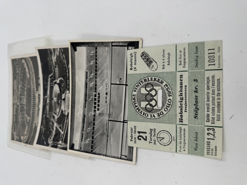 3 stk Ol kort + Ol bilett1952