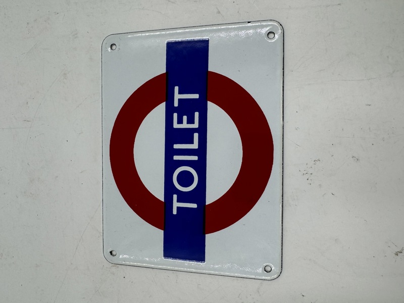 Emaljeskilt Toilet
