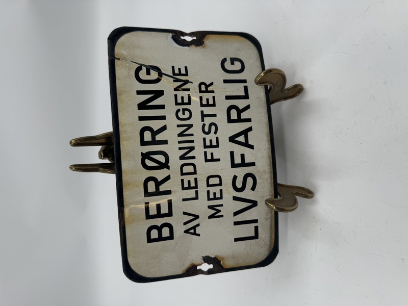 Emaljeskilt Berøring