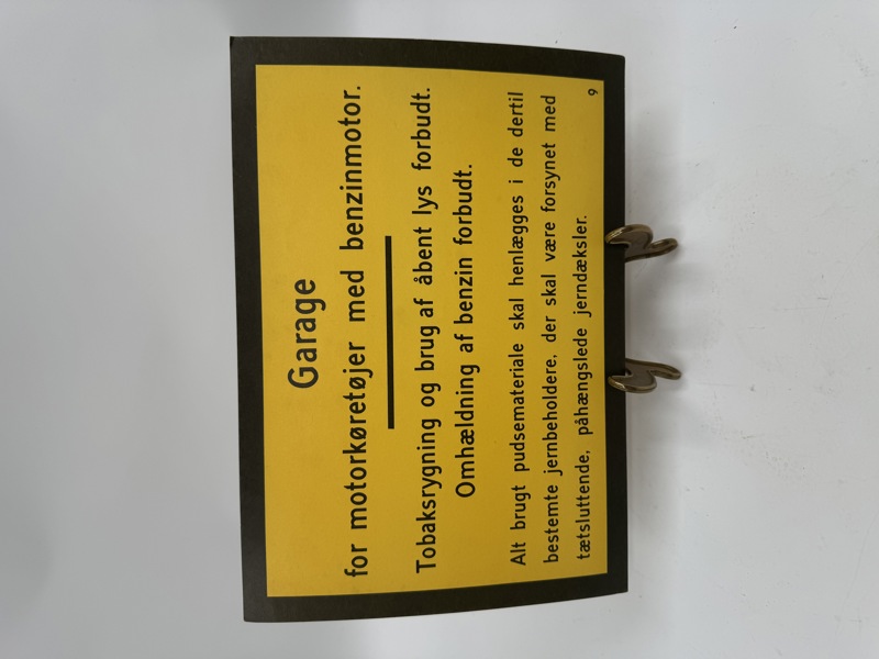 Gml Plakat Garage 50 tallet