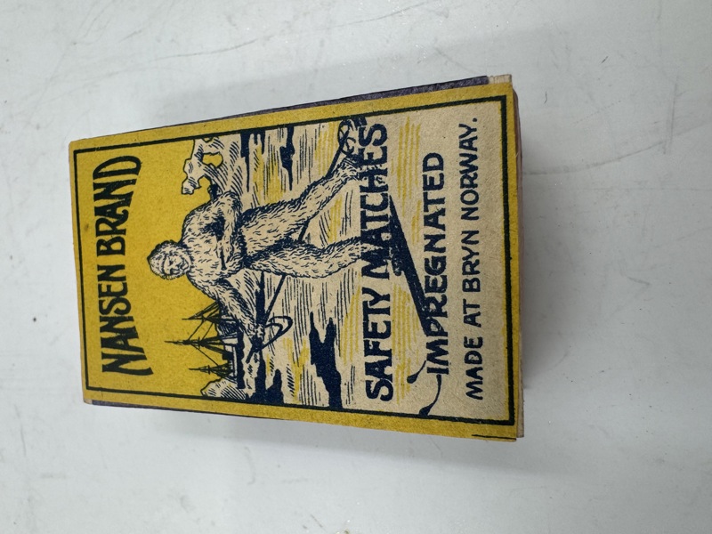 Gml Fyrstikk eske i tre