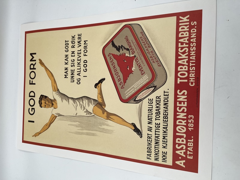 Asbjørnsens plakat ant slutten av 1900 tallet