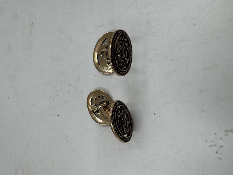 2 stk Mansjettknapper i bronsje