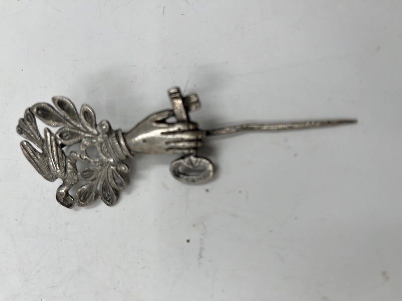 Stor artig gml nål m/ fugl  1800 talls