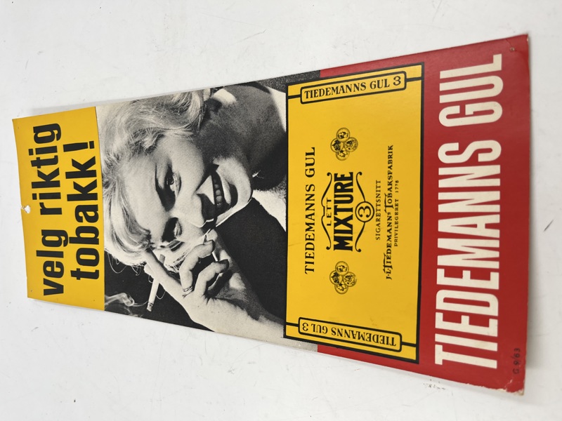 Gml plakat 30-40 tall vedr tobakk