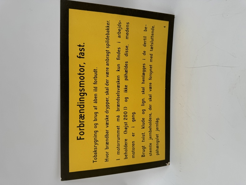 Gml plakat 30-40 tallet vedr motor