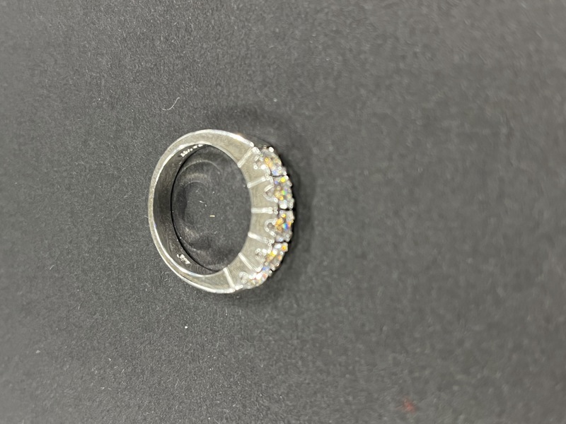 Sølvring 5 hvite stener