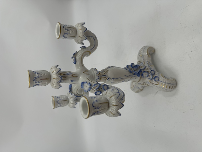 Håndmalt 4 armet lysestake